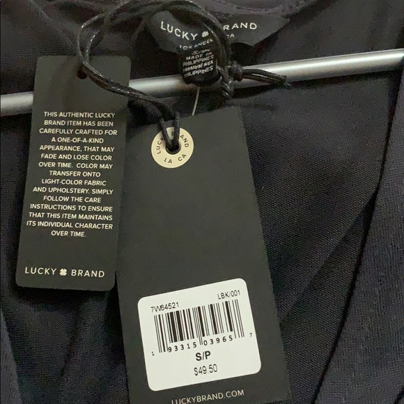 LUCKY BRAND SOLID SAND WASH WRAP TOP SM - Picture 6 of 6